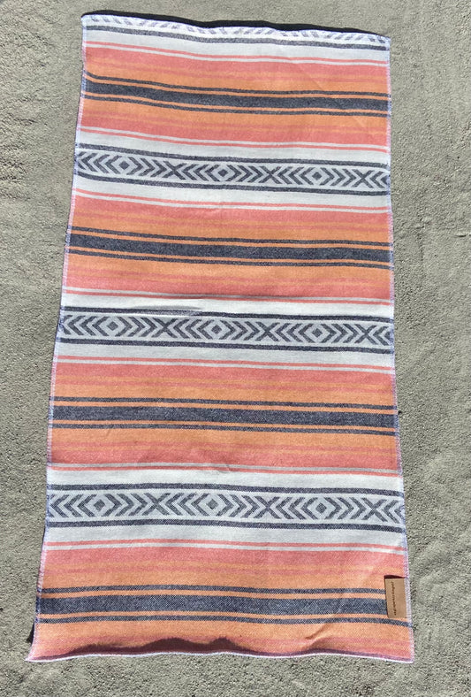 Orange Baja Surf Golf Towel on Sand