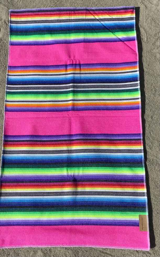 Pink Sarape Pattern Golf Towel