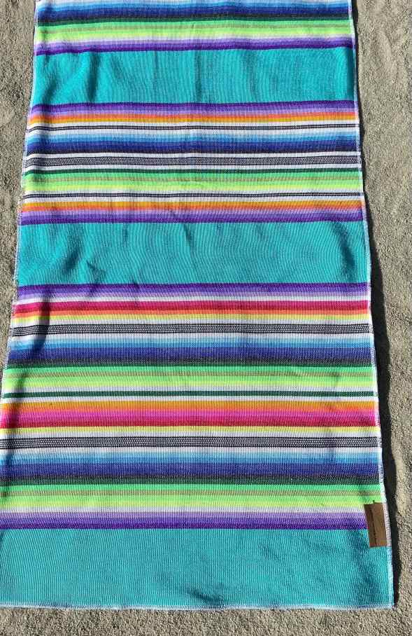 Teal Sarape Pattern Golf Towel