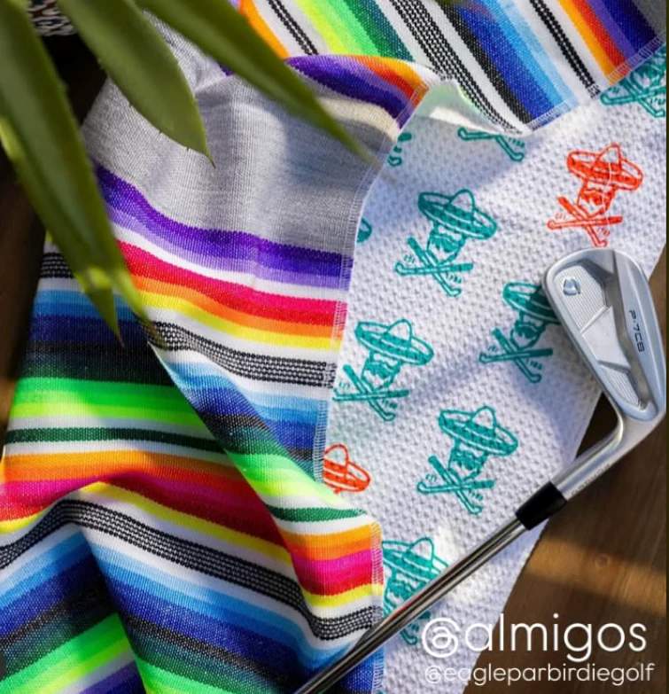 Colorful Sarape Golf Towels with Custom Logo