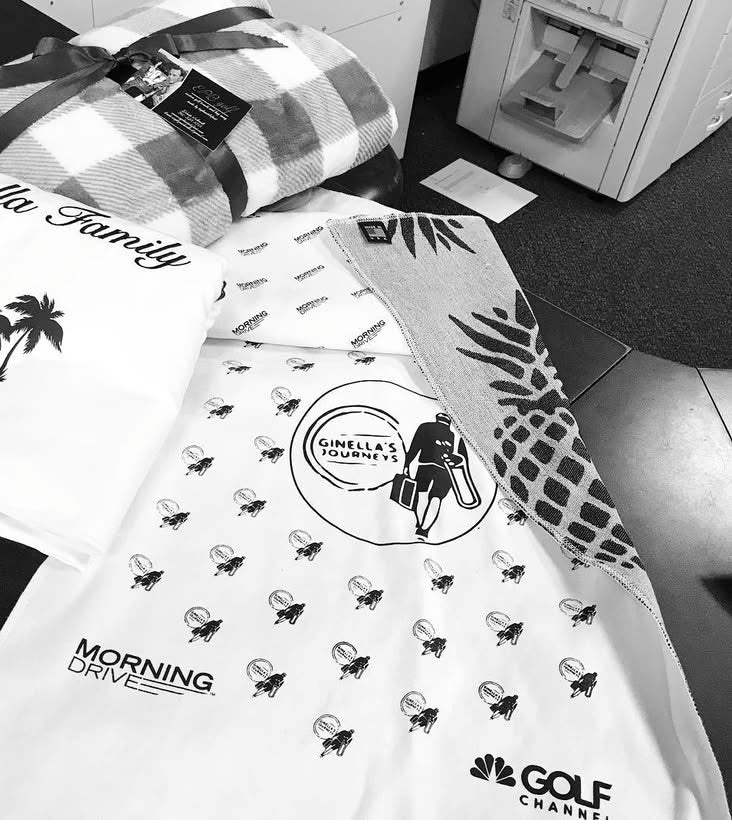 Golf Towels with Custom Logo for Ginella's Journeys