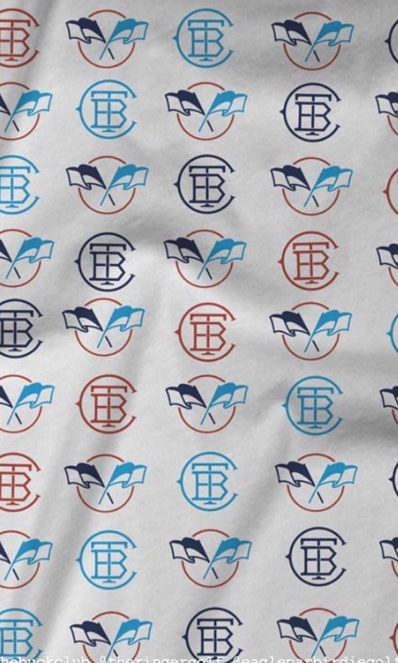 Custom Logos Printed on a White Golf Towel