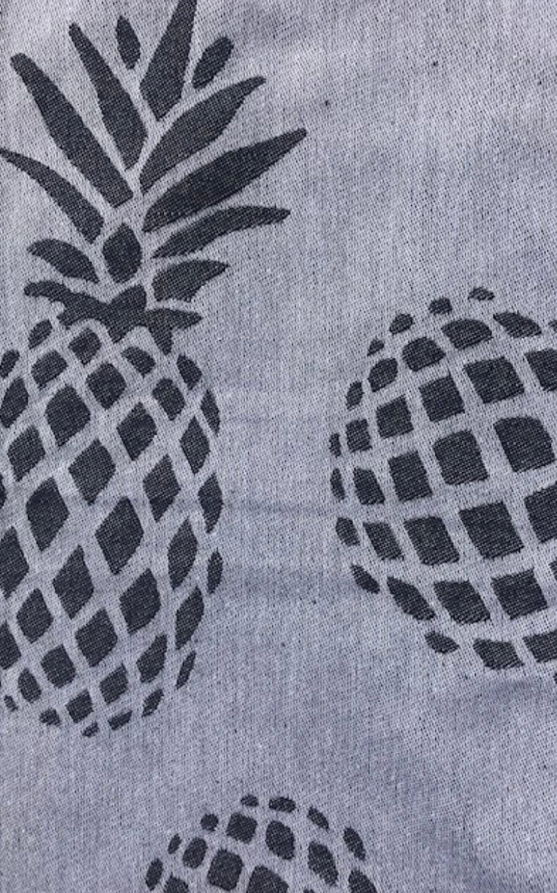Gray Pineapple Golf Towel