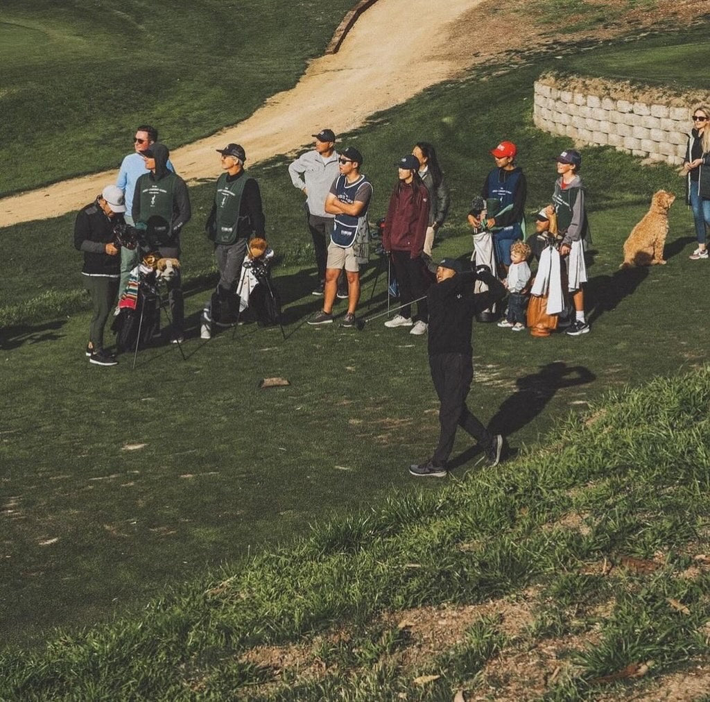 Golfers on a golf course