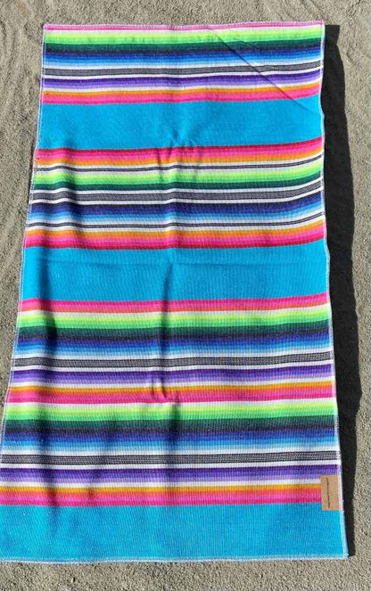 Light Blue Sarape Pattern Golf Towel