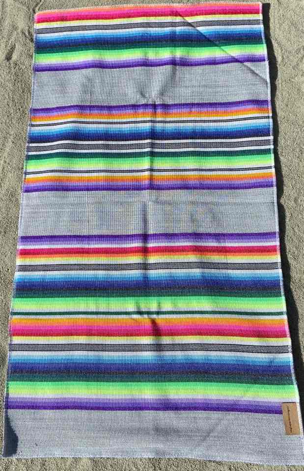 Gray Sarape Pattern Golf Towel