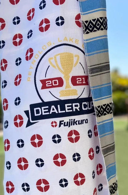 Custom Baja Surf Golf  Towel with Dealer Cup Logo