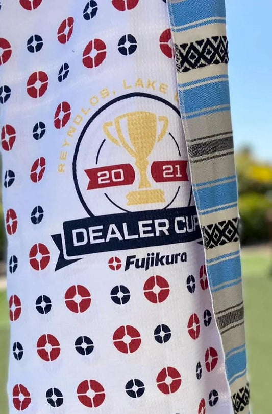 Custom Baja Surf Golf  Towel with Dealer Cup Logo