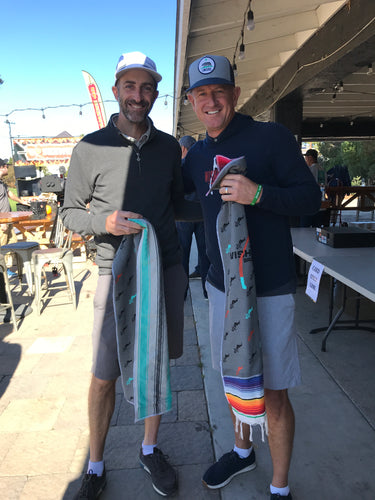 Wishbone and Goat Hill Park Players towel original Baja green